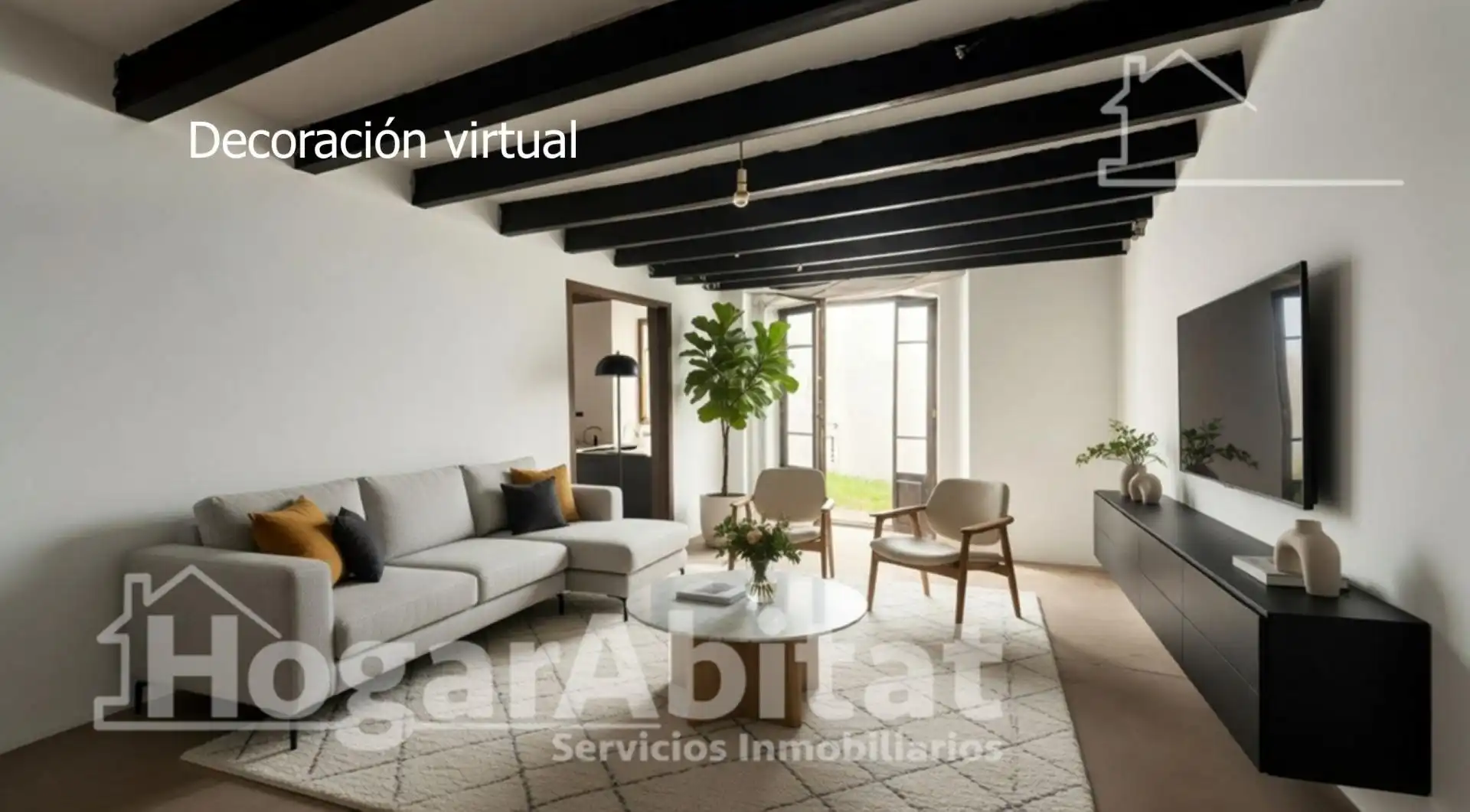 Living room of Houses for sale in Oliva  with Terrace, Storage room and Balcony