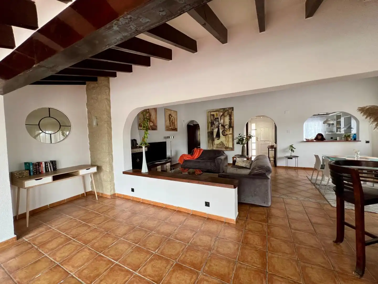 Sala d'estar de Casa o xalet de lloguer en La Nucia amb Jardí privat, Terrassa i Piscina