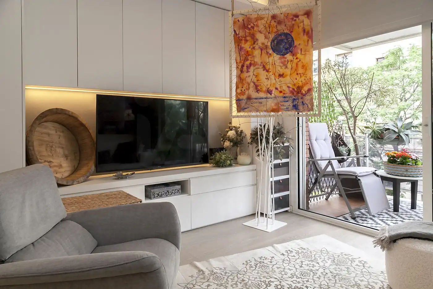 Sala de estar de Estudio en venta en Barcelona con Aire acondicionado y Calefacción