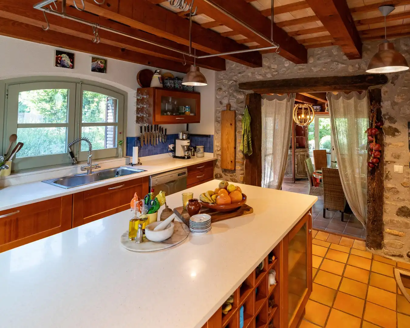Cocina de Finca rústica en venta en Esponellà con Calefacción, Jardín privado y Terraza