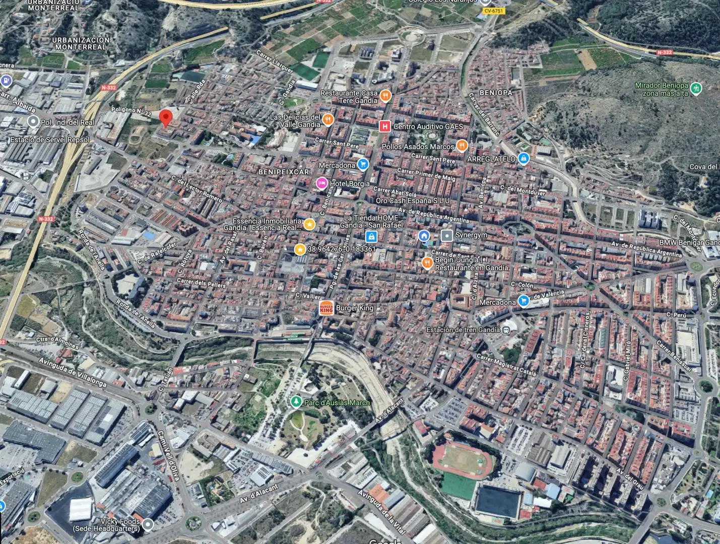 Vista exterior de Pis en venda en Gandia amb Balcó