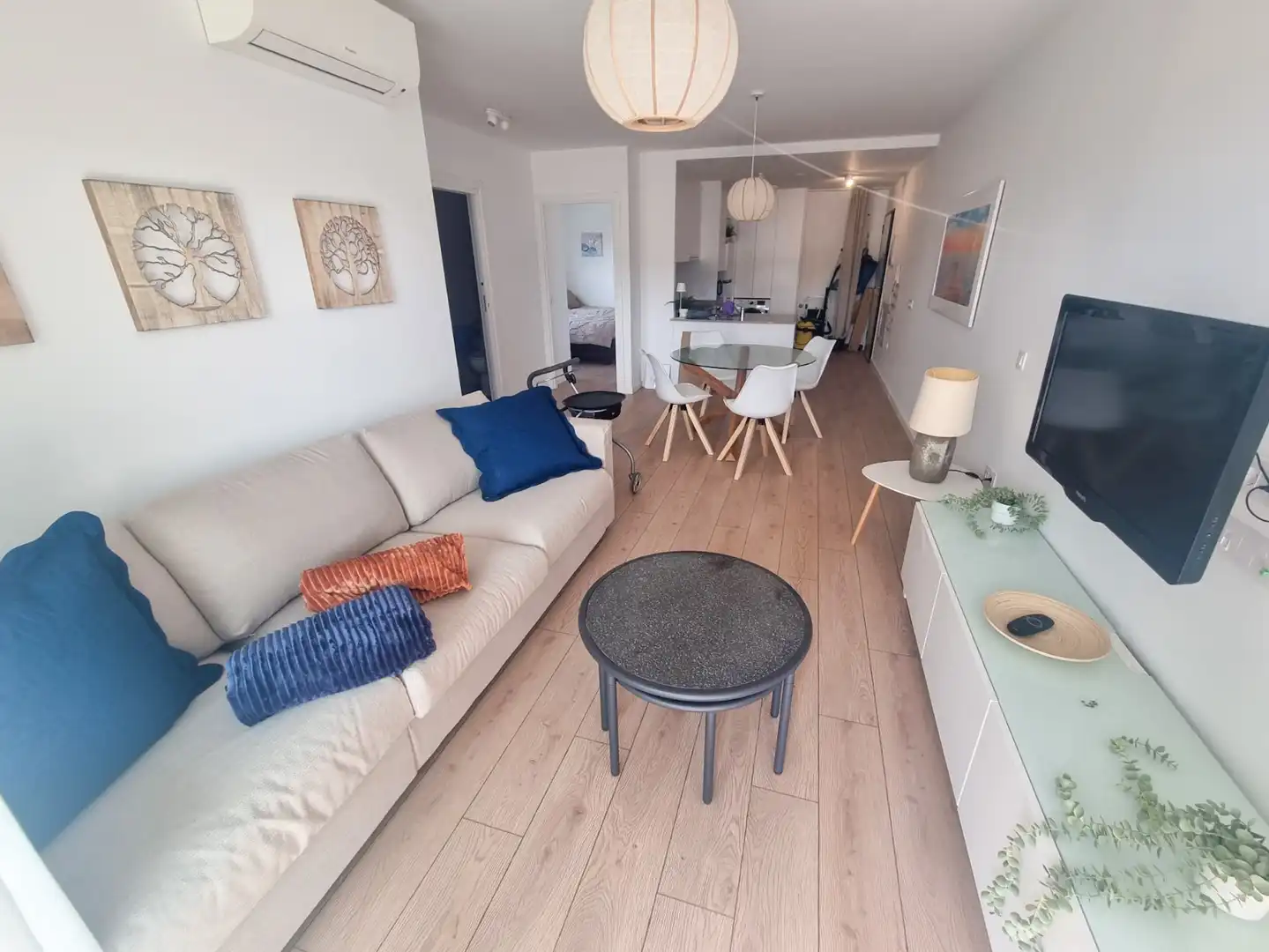 Sala de estar de Piso de alquiler en Pilar de la Horadada con Aire acondicionado, Jardín privado y Terraza
