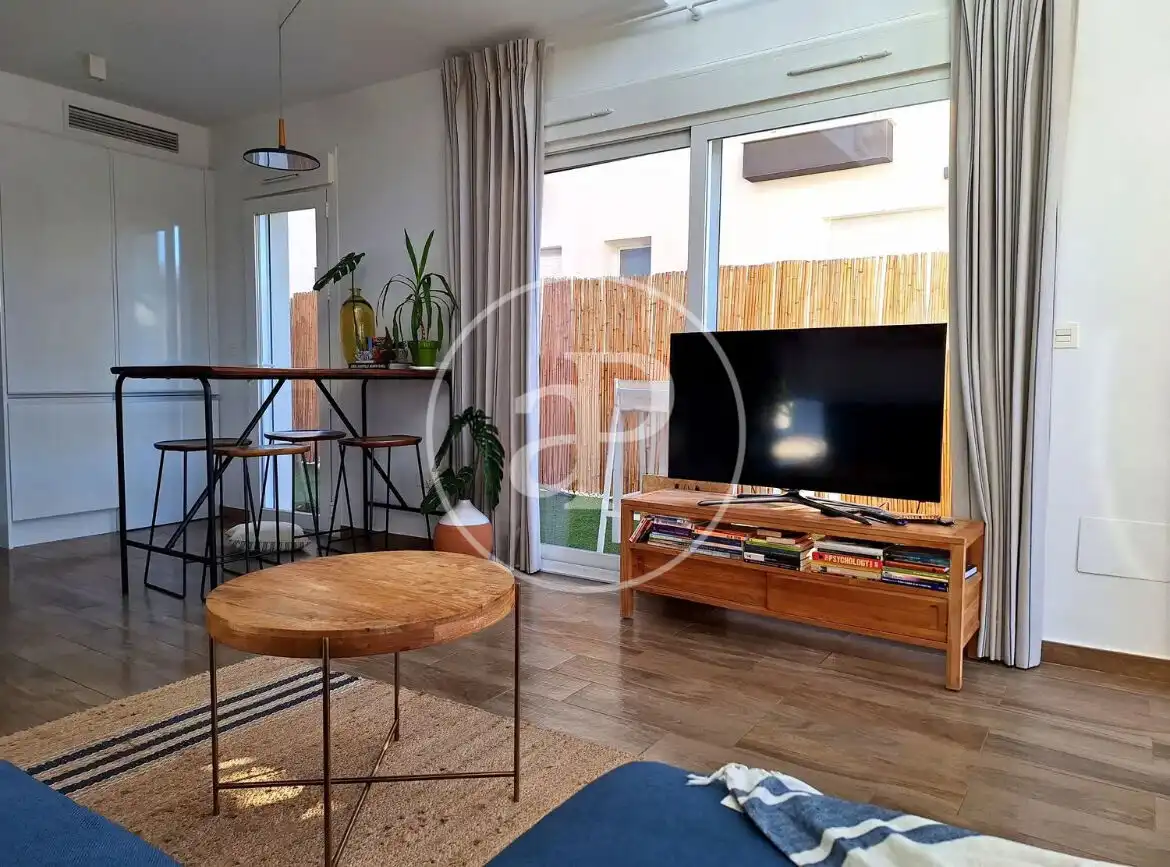 Wohnzimmer von Haus oder Chalet zur Miete in Santa Pola mit Klimaanlage, Heizung und Privatgarten