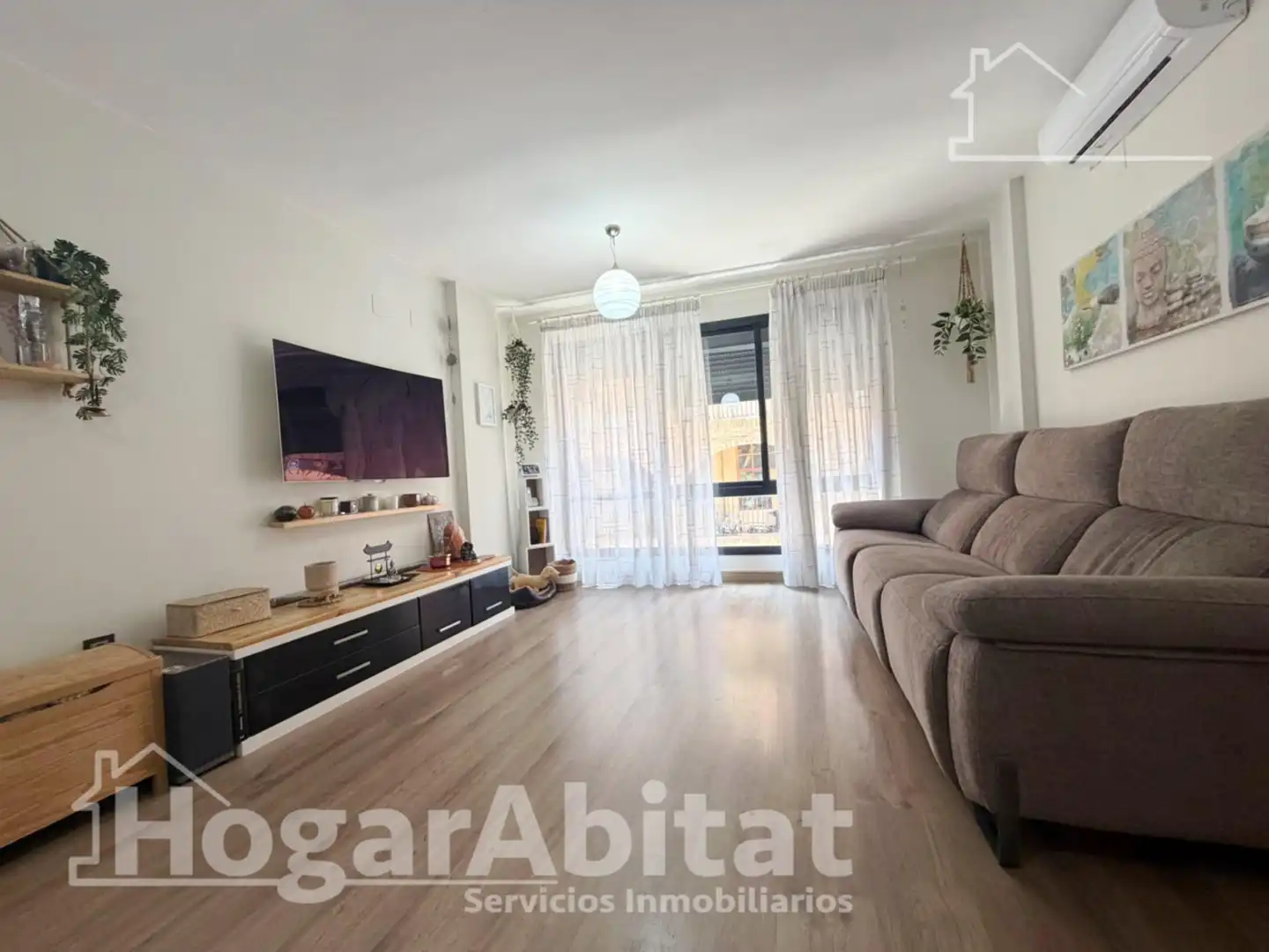 Living room of Flat for sale in Sagunto / Sagunt  with Air Conditioner, Heating and Balcony