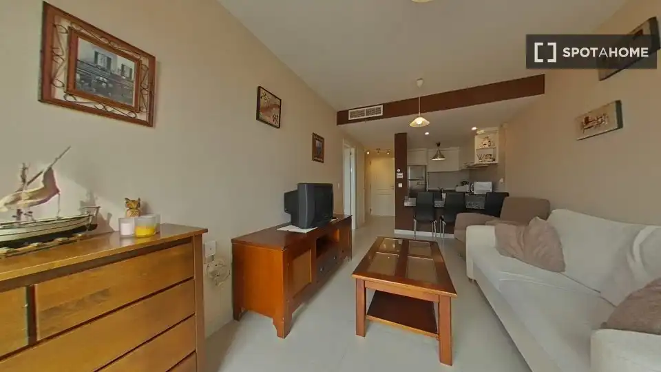 Sala d'estar de Estudi per a compartir en Mojácar amb Aire condicionat i Terrassa