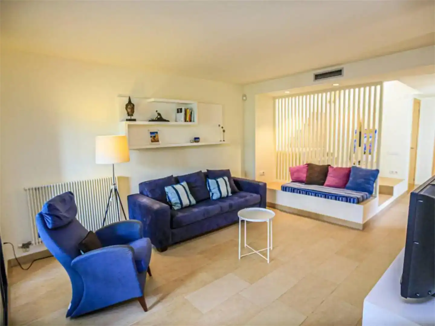Sala de estar de Casa o chalet de alquiler en Cambrils con Aire acondicionado, Jardín privado y Piscina