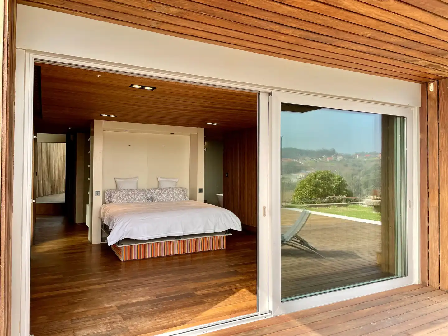 Bedroom of Houses for rent in Vilaboa  with Private garden, Parquet flooring and Terrace