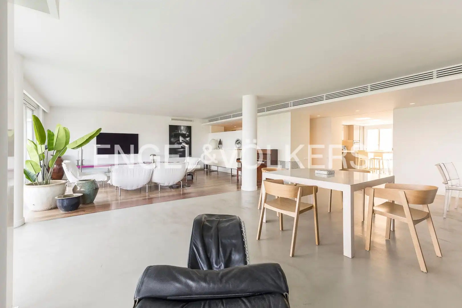 Wohnzimmer von Wohnung zur Miete in Barcelona mit Klimaanlage, Heizung und Parkett