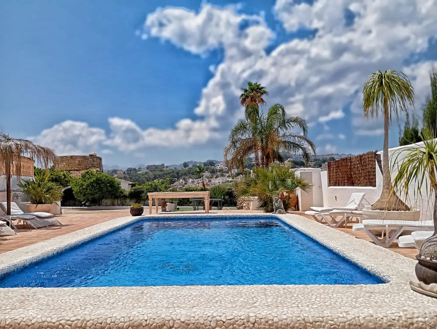 Piscina de Casa o chalet de alquiler en Moraira con Aire acondicionado, Calefacción y Jardín privado