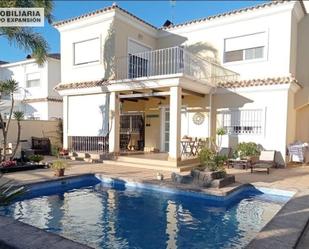 Vista exterior de Casa o xalet en venda en Aspe amb Aire condicionat, Terrassa i Piscina