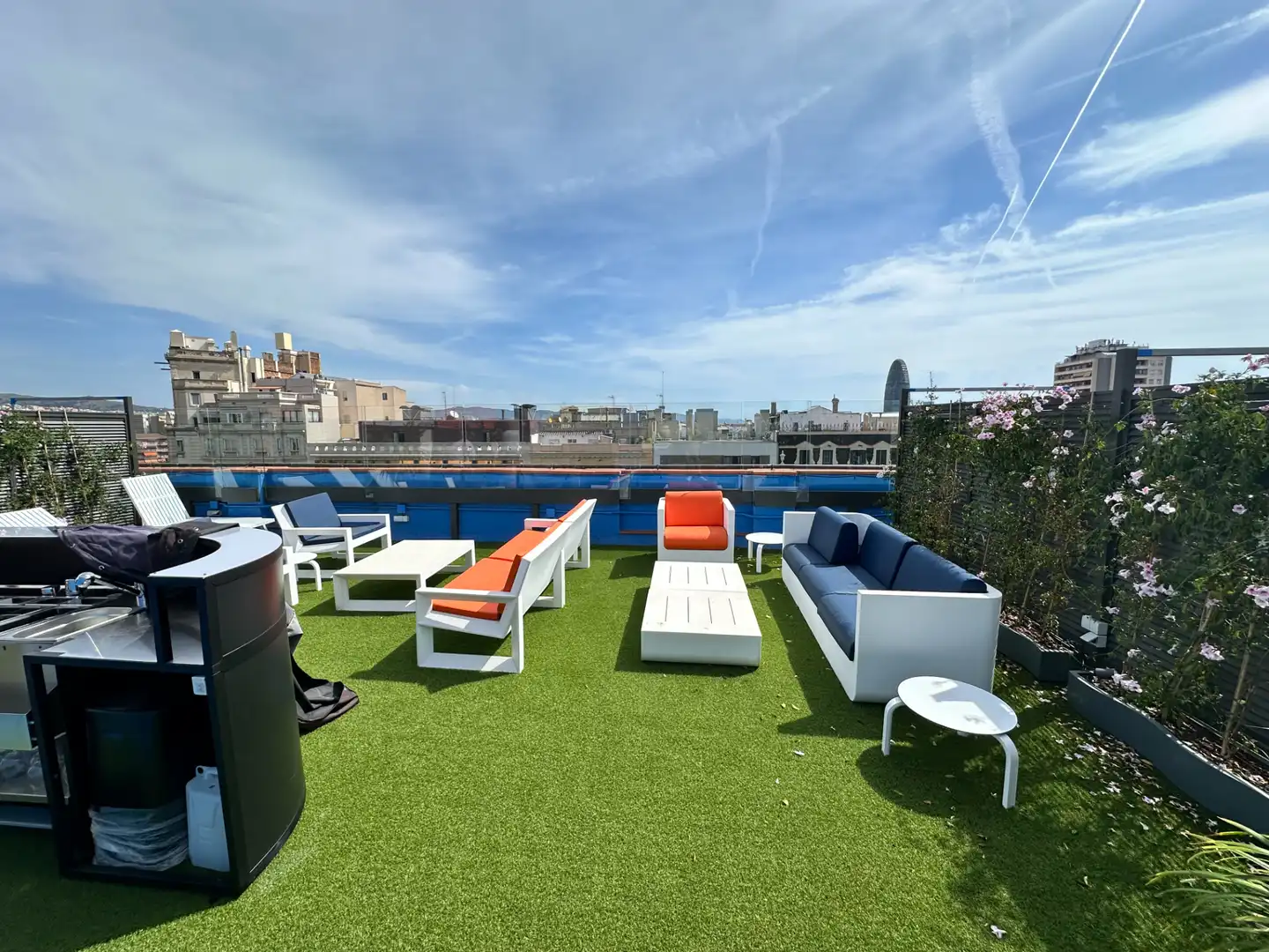Terraza de Piso de alquiler en Barcelona con Aire acondicionado, Calefacción y Parquet