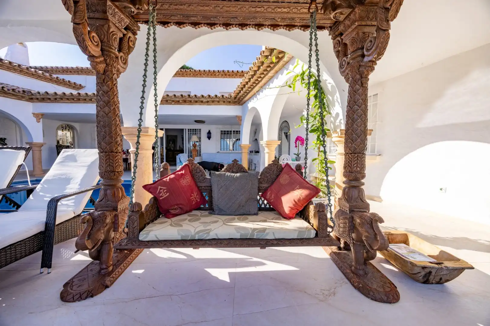 Terrassa de Casa o xalet de lloguer en Marbella amb Aire condicionat, Jardí privat i Terrassa