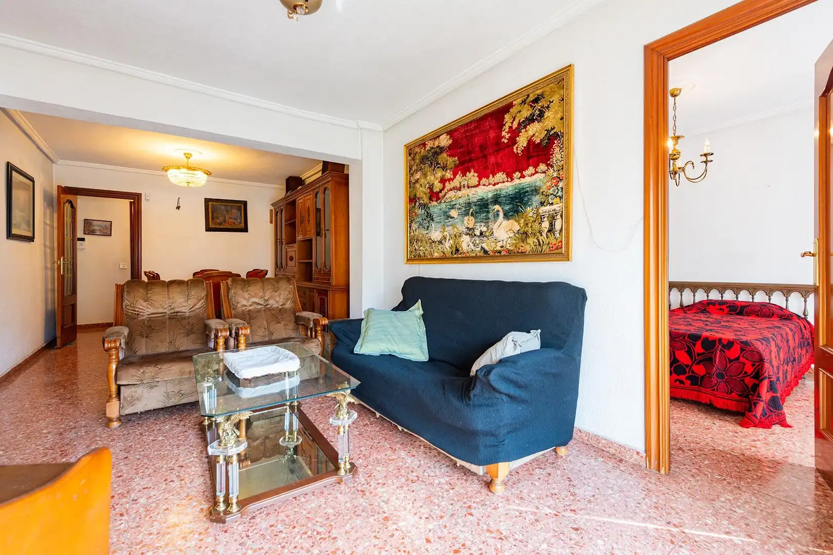 Wohnzimmer von Wohnung zum Verkauf in Valencia mit Balkon