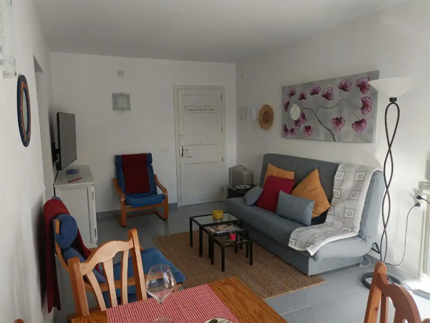 Living room of Flat for rent in Pollença  with Air Conditioner, Private garden and Furnished