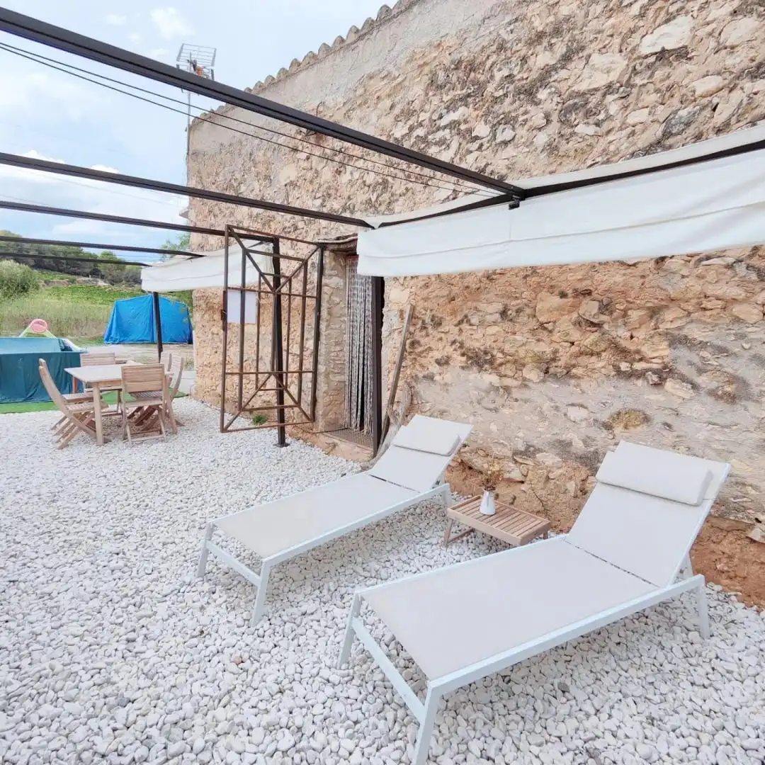 Terraza de Finca rústica en venta en Castellet i la Gornal con Jardín privado