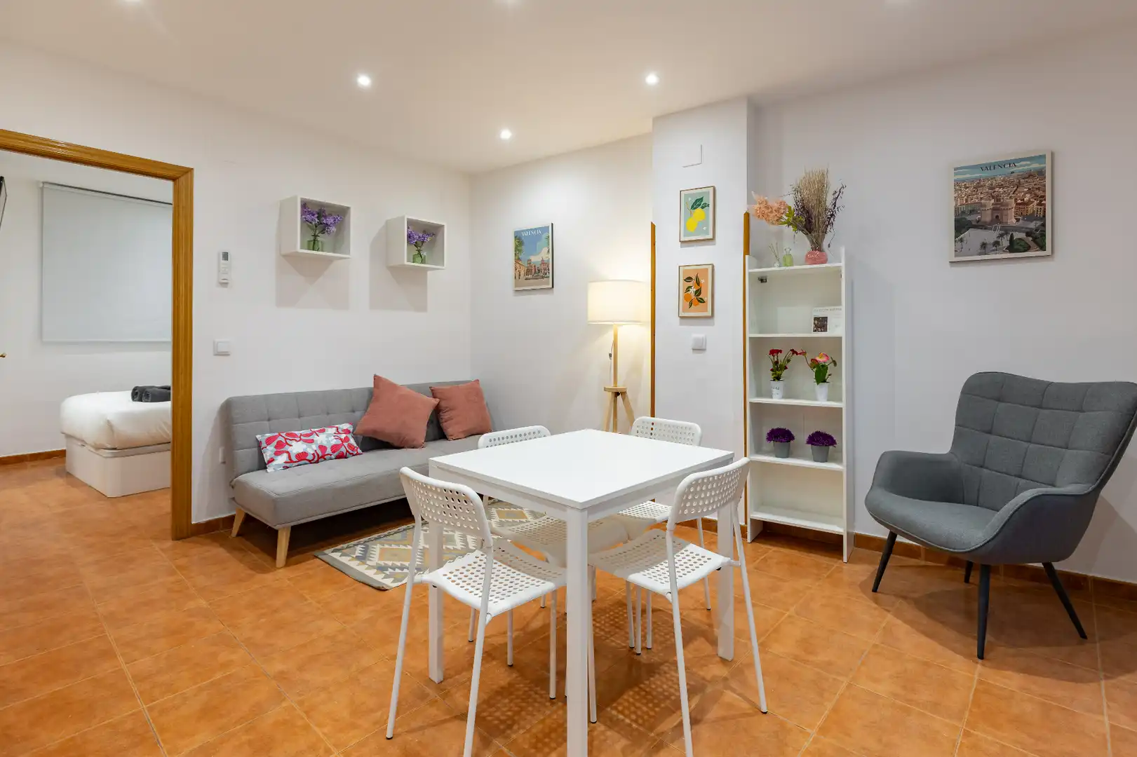 Wohnzimmer von Wohnungen zur Miete in Valencia mit Klimaanlage, Heizung und Möbliert