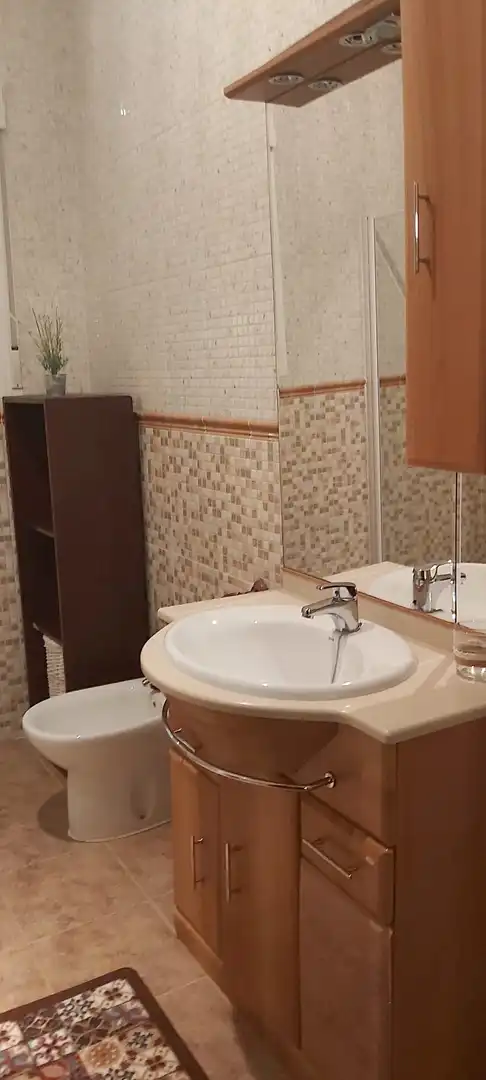 Bany de Casa o xalet de lloguer en Mengíbar amb Aire condicionat, Terrassa i Piscina
