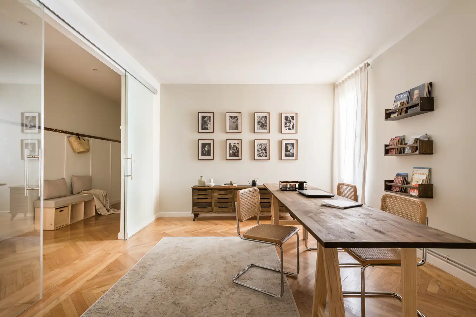 Sala d'estar de Apartament de lloguer en Madrid amb Aire condicionat, Calefacció i Moblat