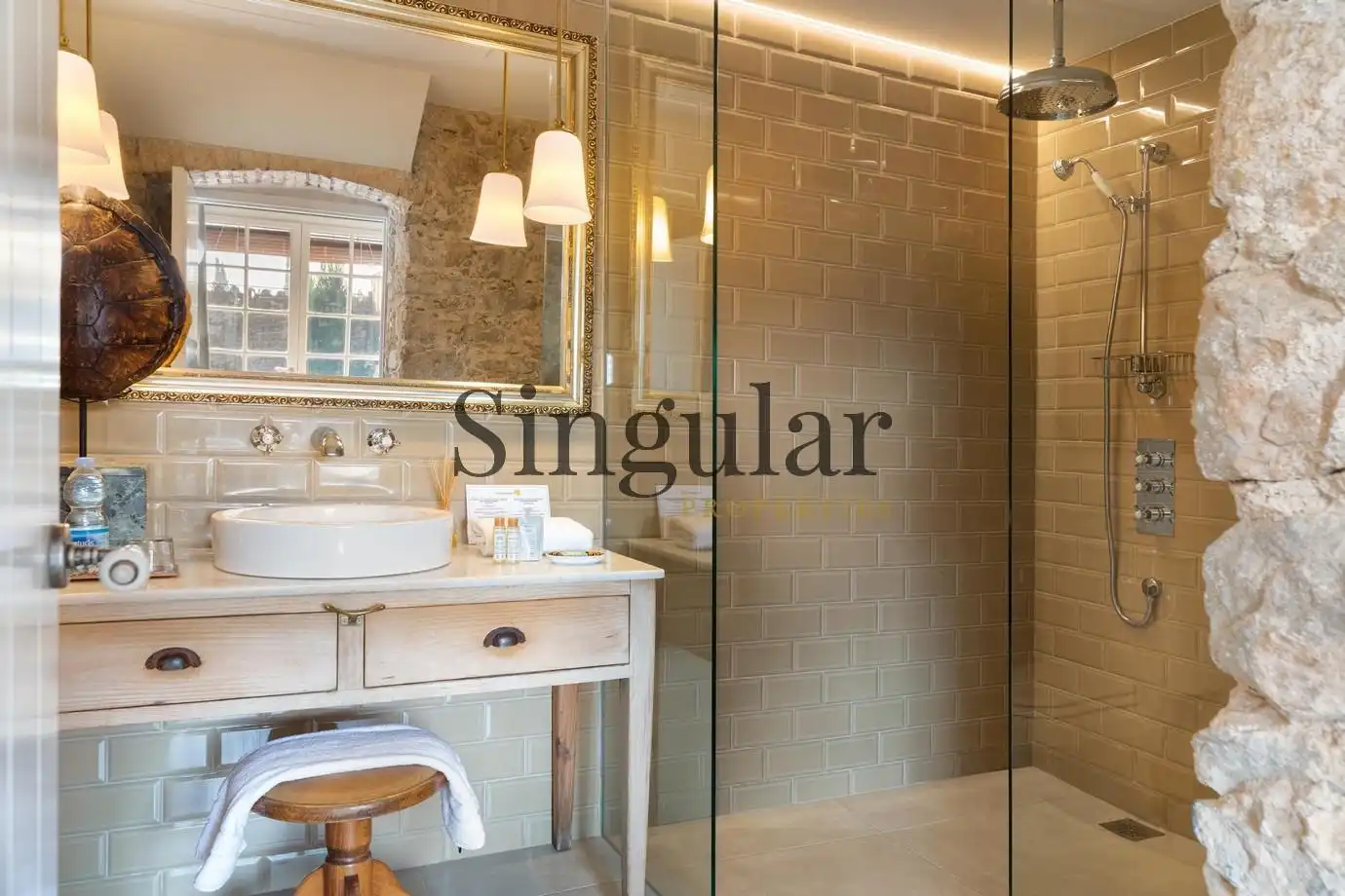 Bathroom of Country homes for sale in Corçà  with Air Conditioner, Heating and Private garden