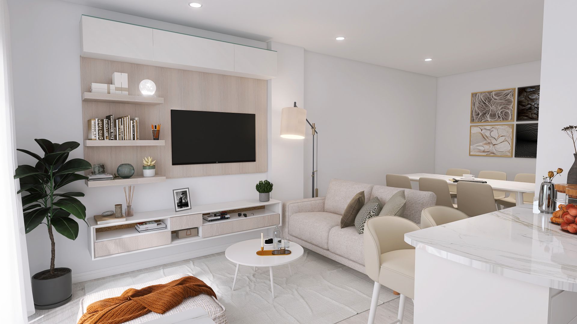 Living room of Flat for sale in Ribeira  with Heating, Parquet flooring and Terrace