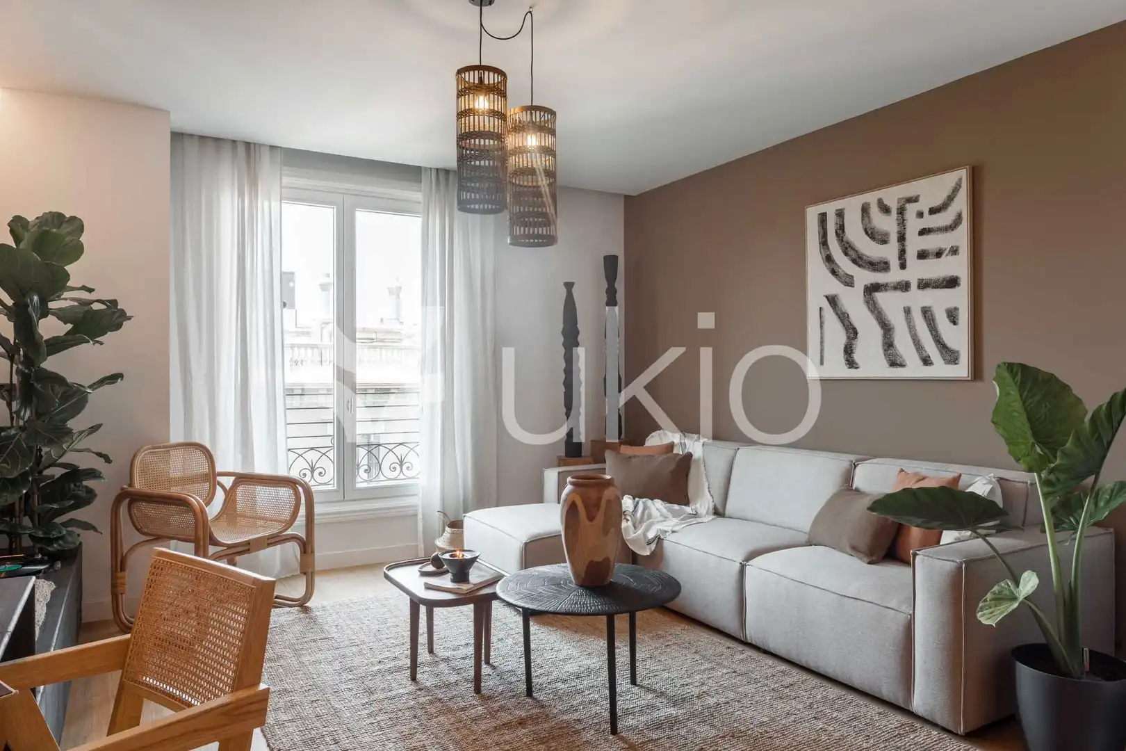 Wohnzimmer von Wohnungen zur Miete in Barcelona mit Klimaanlage, Heizung und Möbliert
