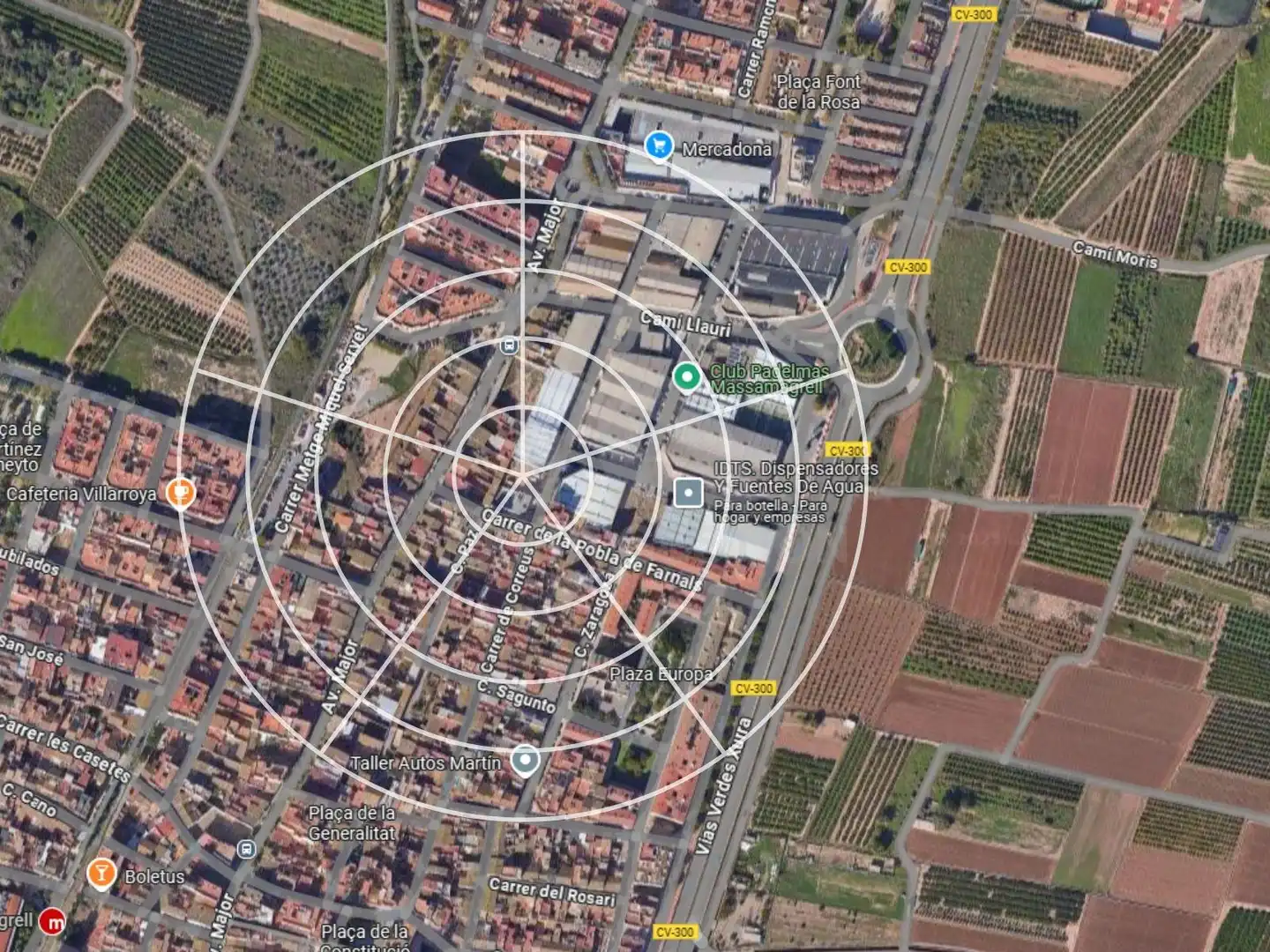 Außenansicht von Fabrikhallen zur Miete in Massamagrell, Valencia
