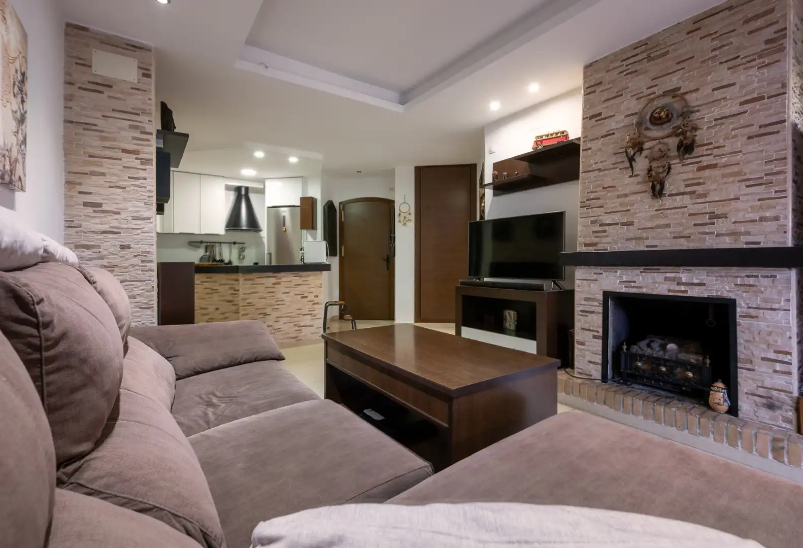 Sala de estar de Apartamento en venta en Mijas con Aire acondicionado, Jardín privado y Terraza
