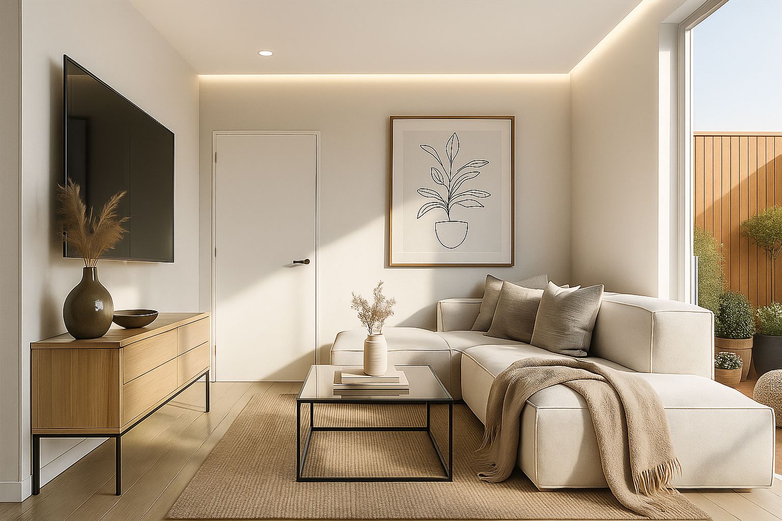 Living room of Flat for sale in Mataró  with Air Conditioner, Heating and Terrace