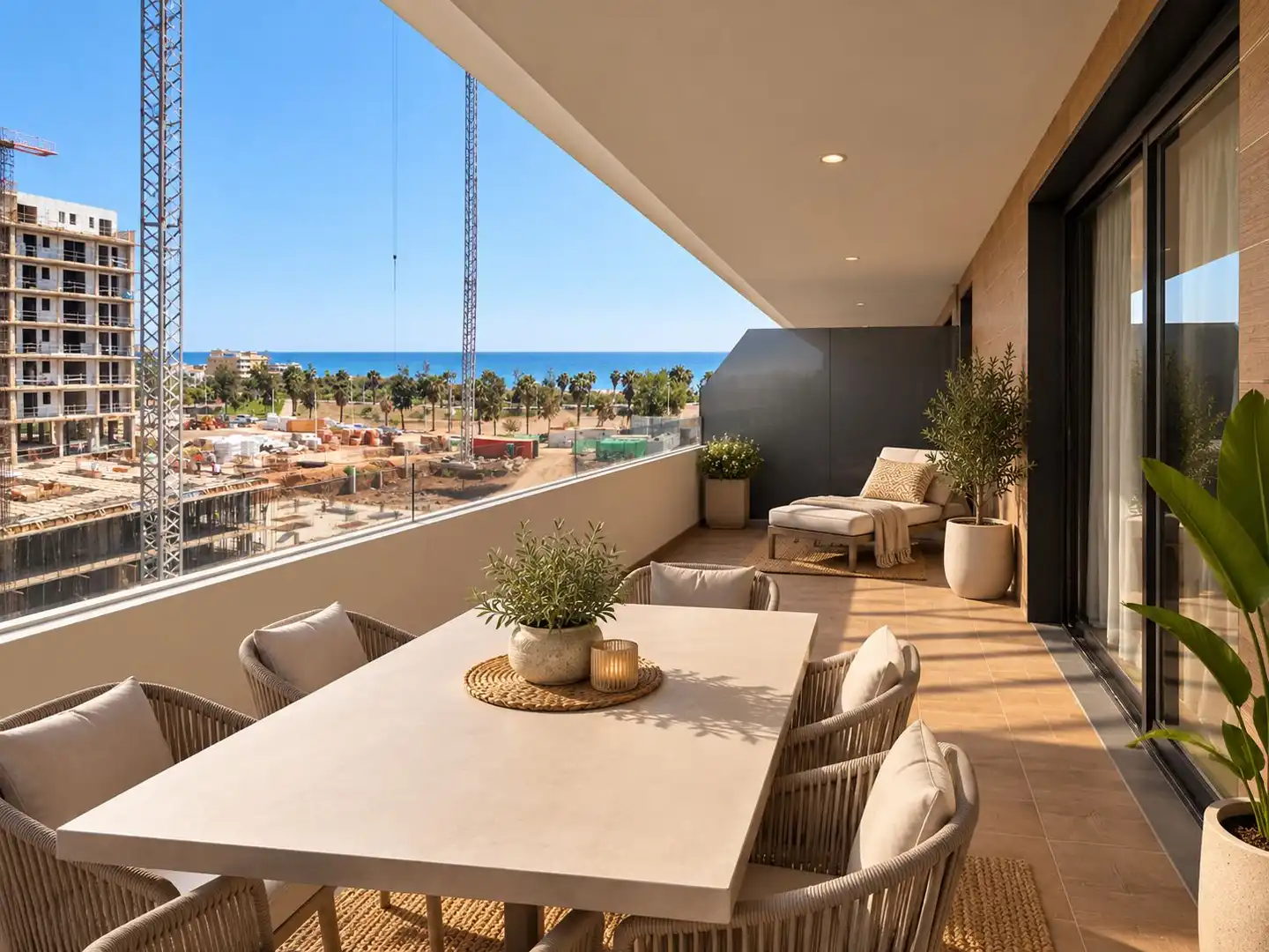 Terrassa de Apartament de lloguer en Moncófar Playa 