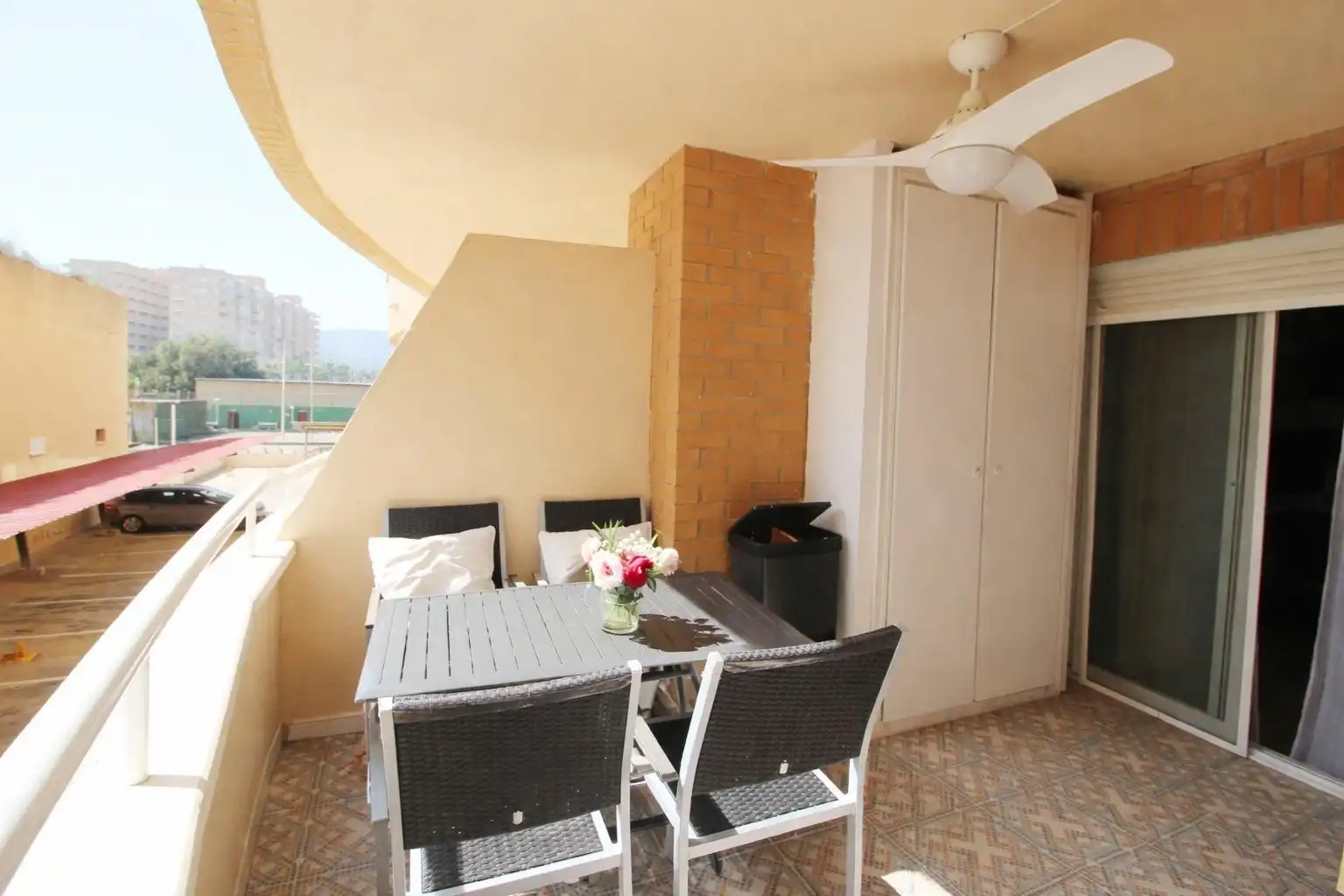 Terraza de Apartamento en venta en Oropesa del Mar / Orpesa con Aire acondicionado, Jardín privado y Terraza