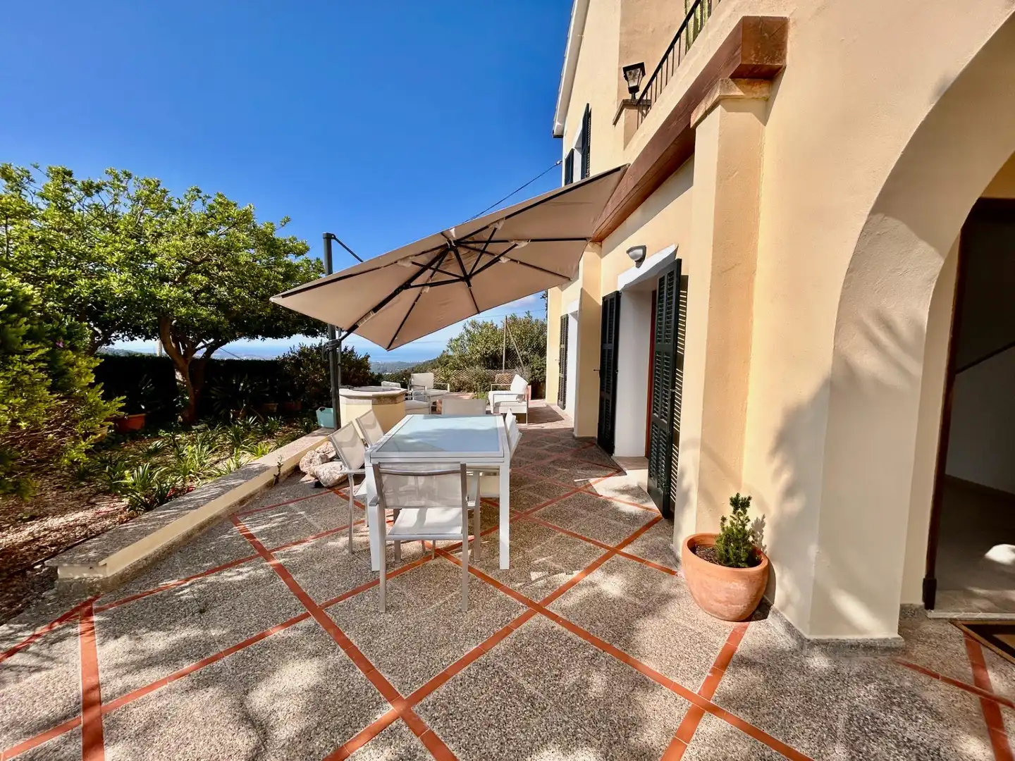 Terraza de Casa o chalet de alquiler en Puigpunyent con Jardín privado, Terraza y Piscina comunitaria