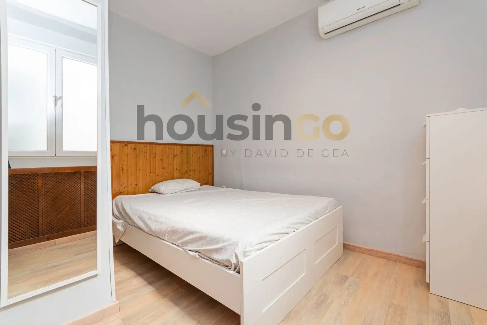 Schlafzimmer von Wohnungen zur Miete in Madrid mit Klimaanlage, Heizung und Möbliert