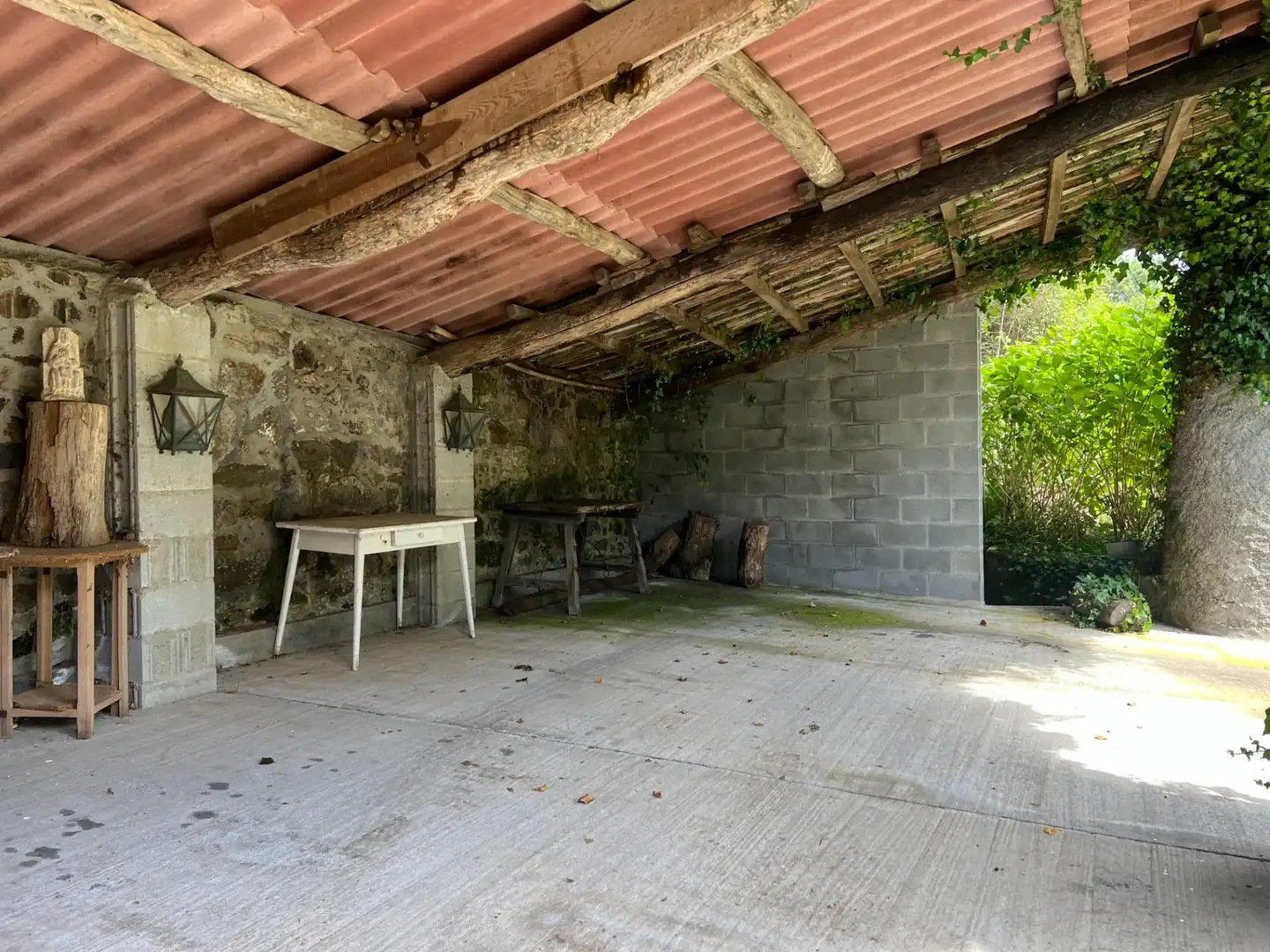 Terrasse von Einfamilien-Reihenhaus zum Verkauf in Cambre  mit Privatgarten