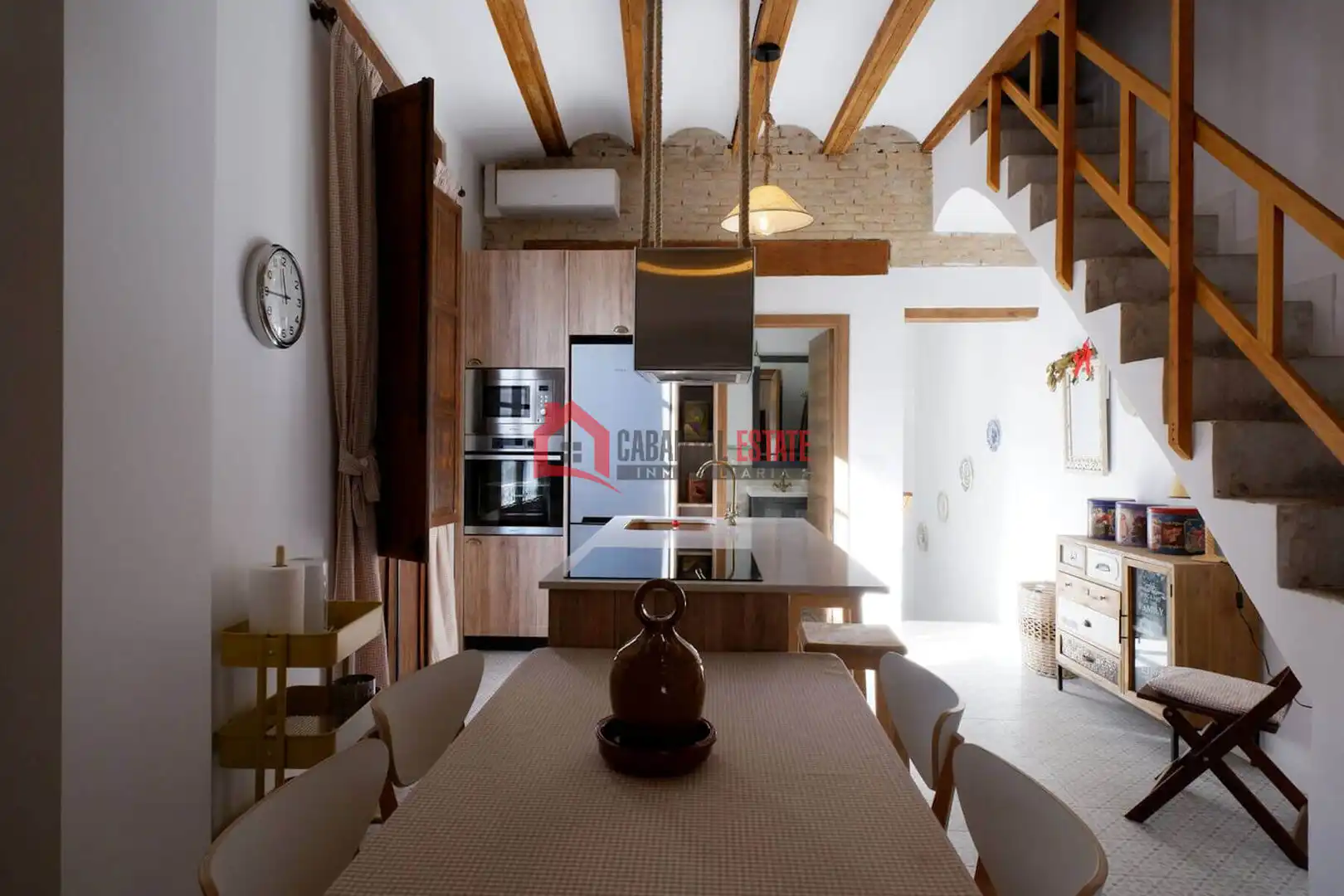 Kitchen of Duplexes for rent in Valencia  with Air Conditioner, Terrace and Furnished