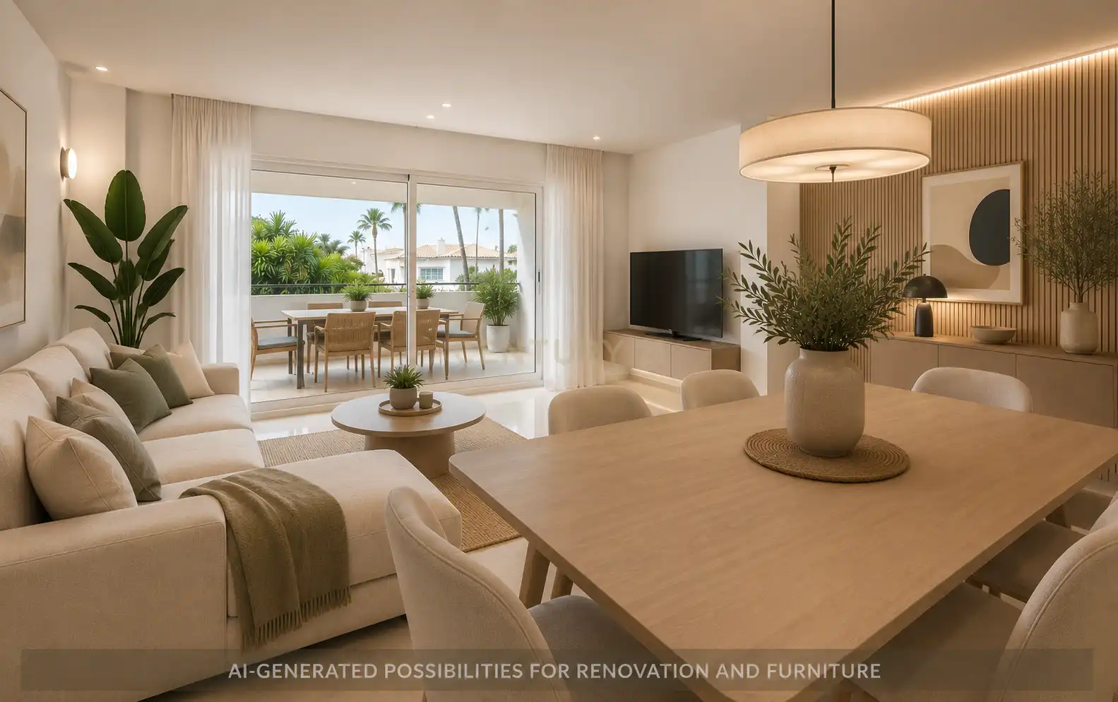 Living room of Apartments for sale in Marbella  with Air Conditioner, Swimming Pool and Washing machine