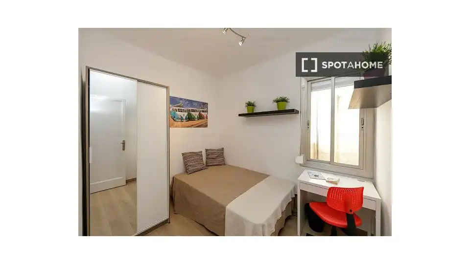 Habitación de Piso de alquiler en Barcelona con Aire acondicionado, Calefacción y Amueblado