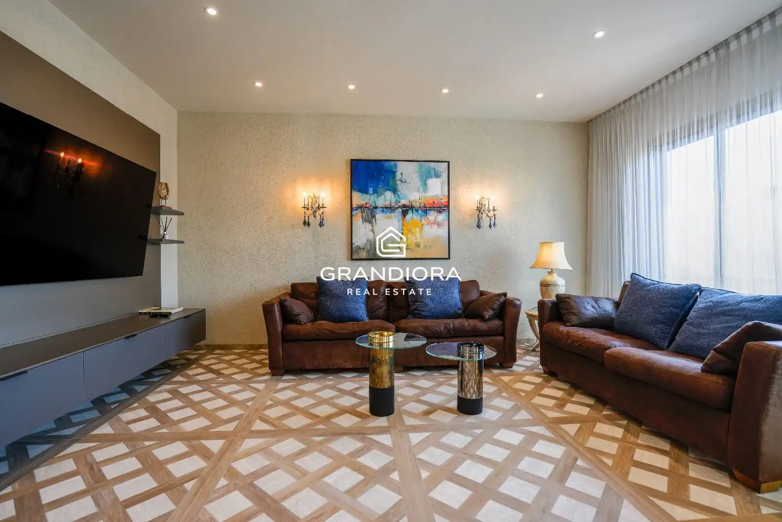 Sala d'estar de Apartament de lloguer en Badalona amb Aire condicionat, Calefacció i Moblat