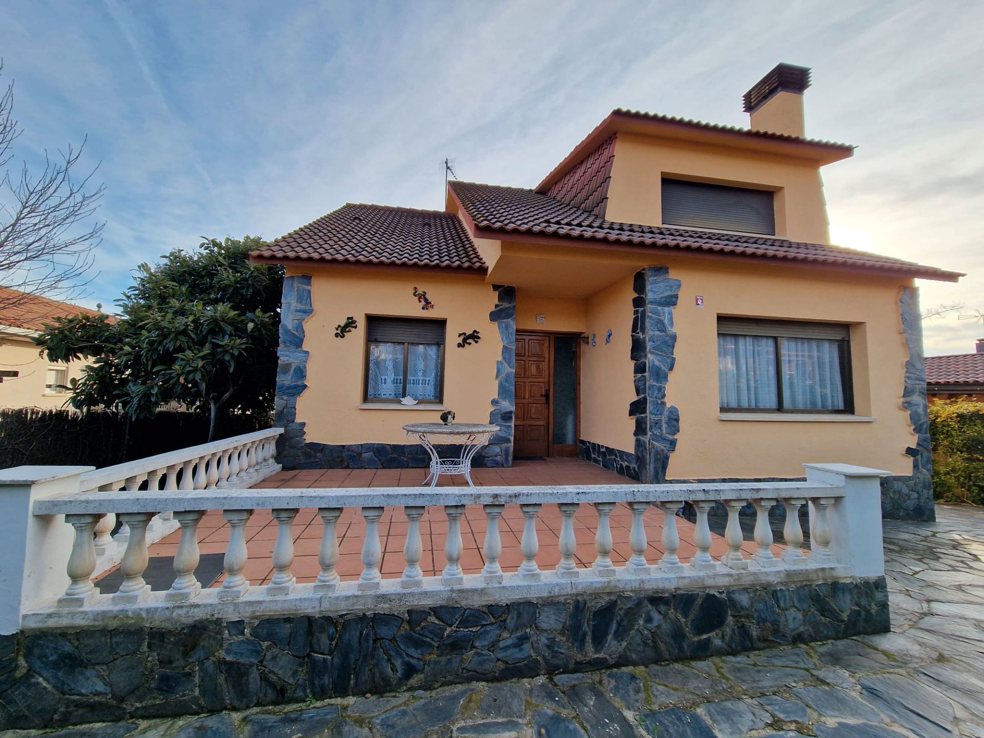 Exterior view of Houses for sale in Cànoves I Samalús  with Heating, Private garden and Terrace