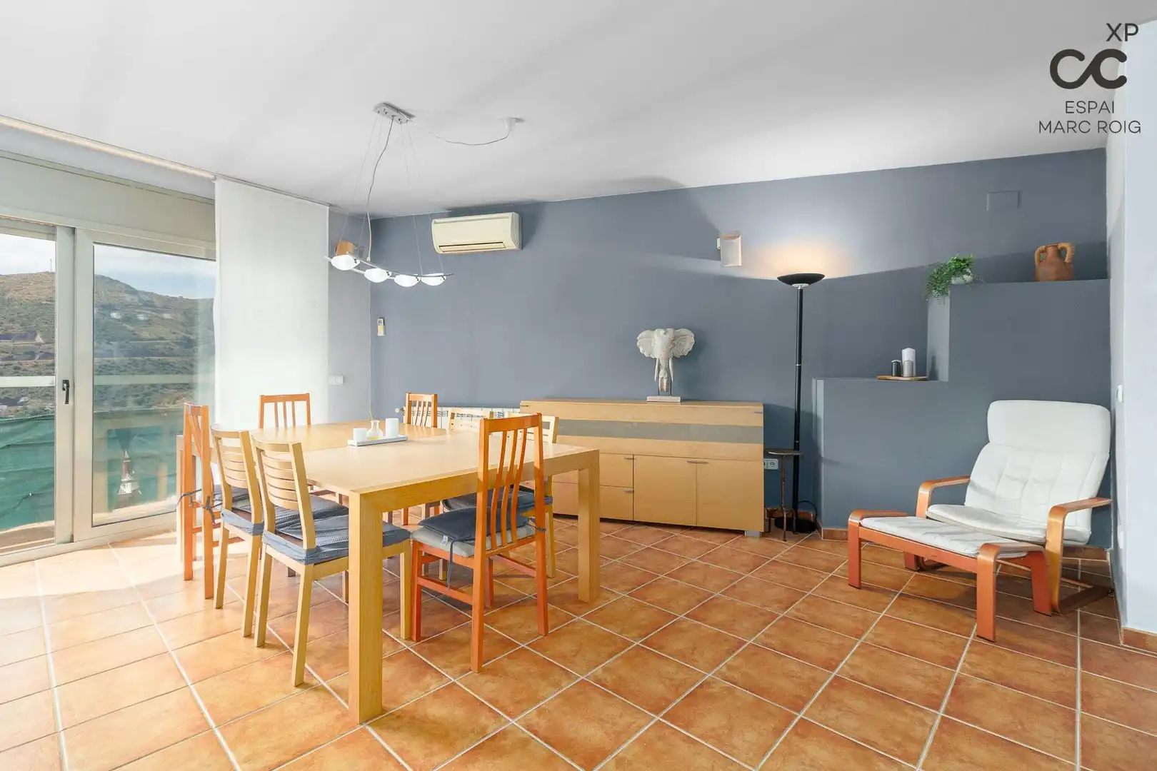 Dining room of Attic for sale in Portbou  with Air Conditioner, Heating and Terrace