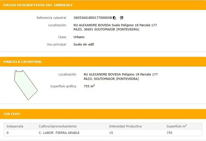 Lands and plots for sale in Soutomaior