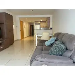 Living room of Flat for sale in Roses  with Heating, Terrace and Oven