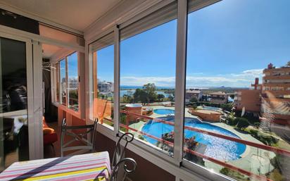 Schlafzimmer von Wohnung zum verkauf in Roses mit Klimaanlage, Terrasse und Balkon