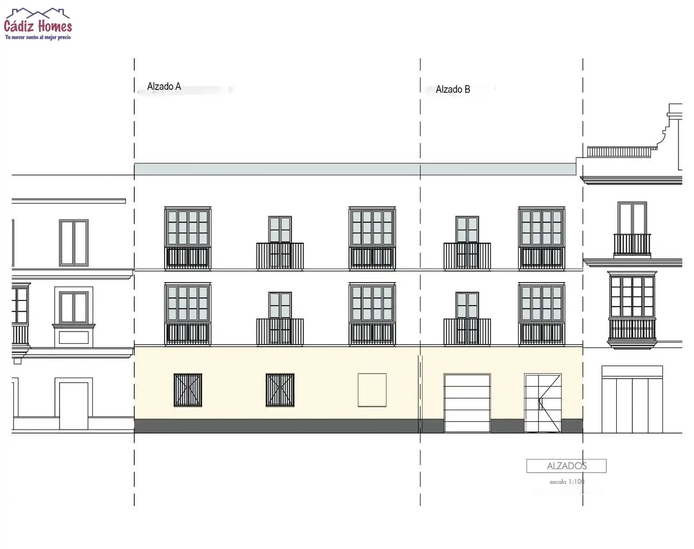 Vista exterior de Edificio en venta en Cádiz
