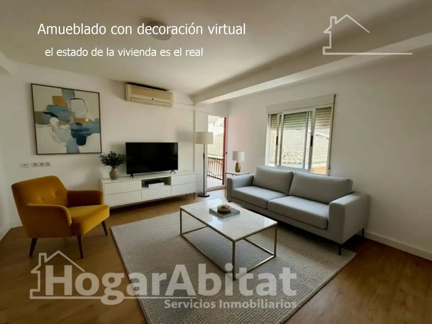 Sala d'estar de Pis en venda en Paterna amb Aire condicionat i Balcó