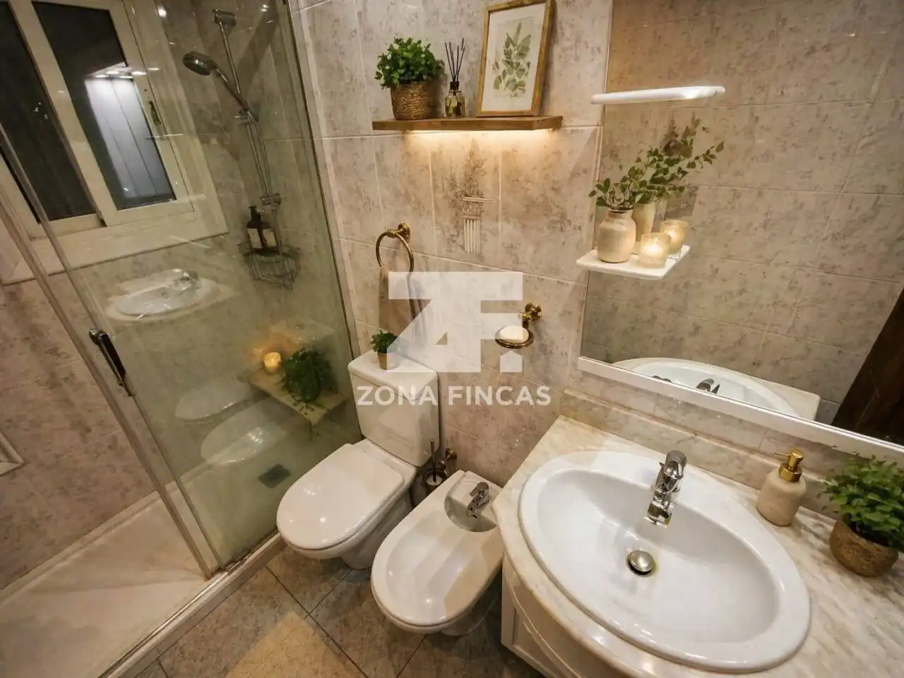 Bathroom of Flat for sale in Santa Coloma de Gramenet  with Air Conditioner and Balcony