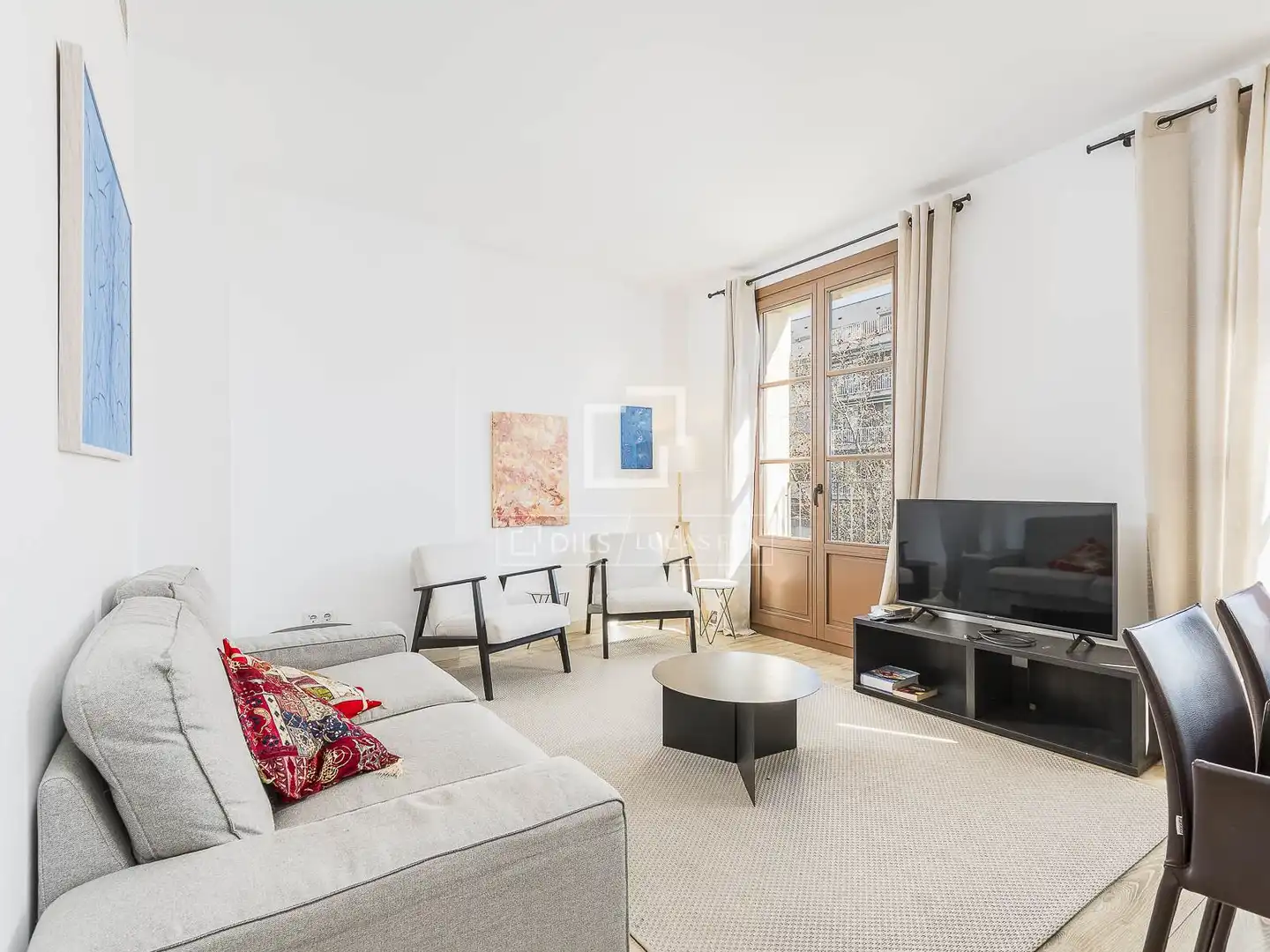 Sala de estar de Ático en venta en Barcelona con Aire acondicionado, Parquet y Terraza