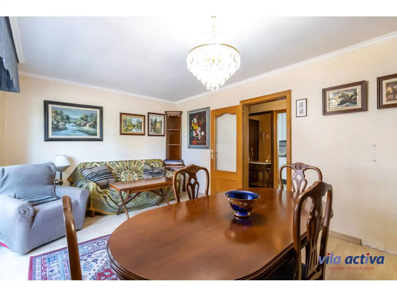 Comedor de Piso en venta en Terrassa con Calefacción, Parquet y Balcón