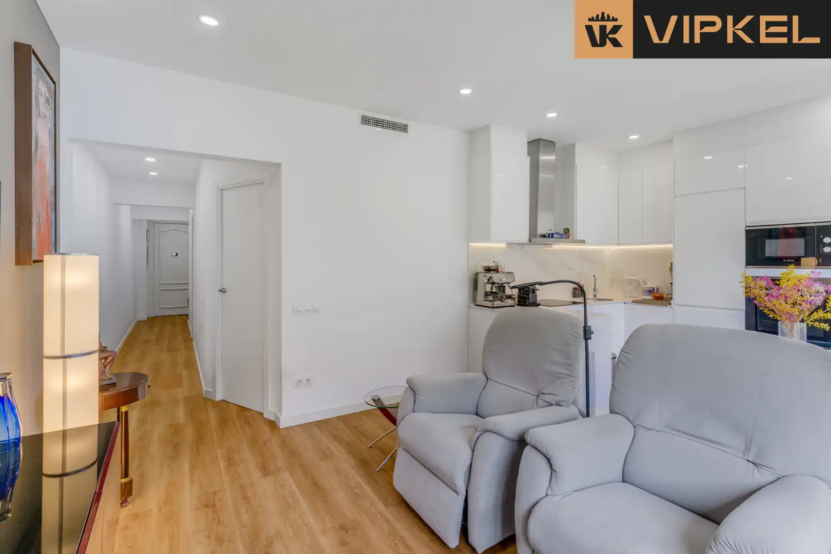 Sala de estar de Piso en venta en Barcelona con Aire acondicionado, Calefacción y Parquet