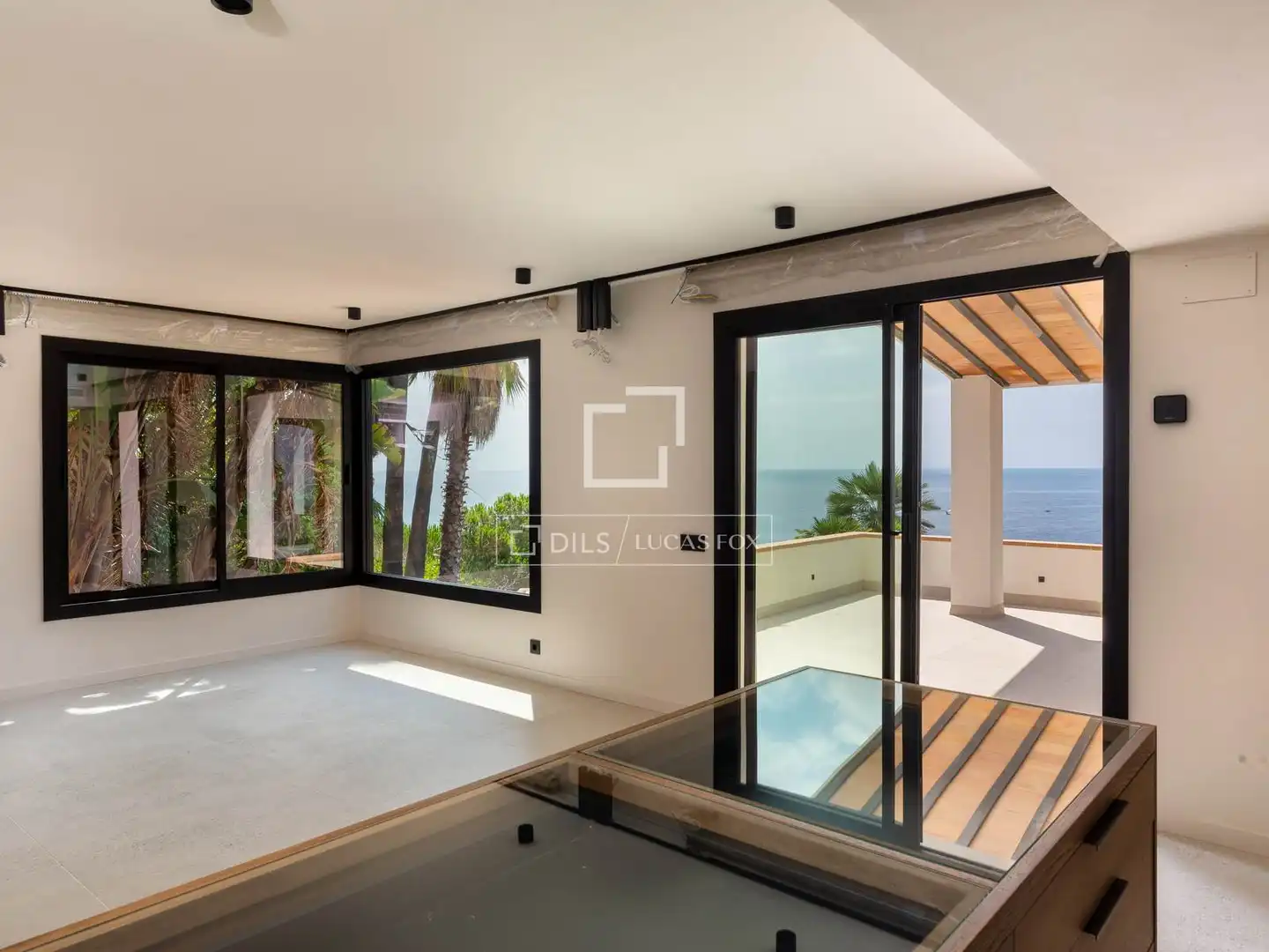 Wohnzimmer von Haus oder Chalet zum Verkauf in Lloret de Mar mit Klimaanlage, Heizung und Privatgarten