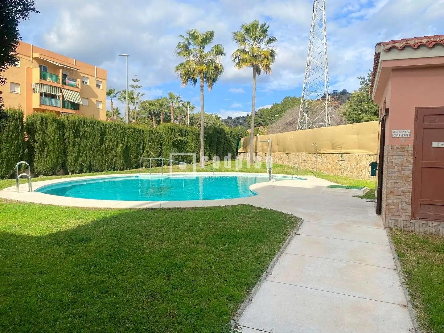 Piscina de Piso de alquiler en Málaga con Aire acondicionado, Calefacción y Jardín privado
